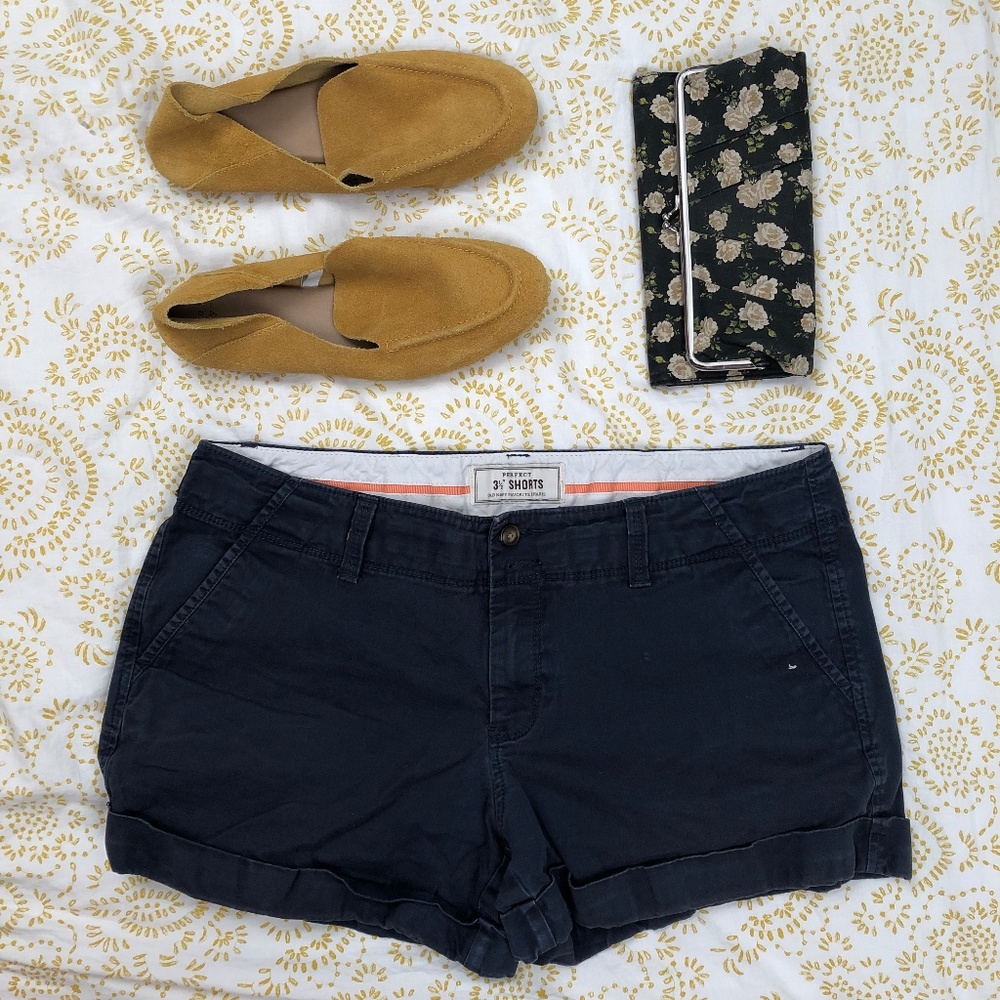 Navy Blue Low rise shorts